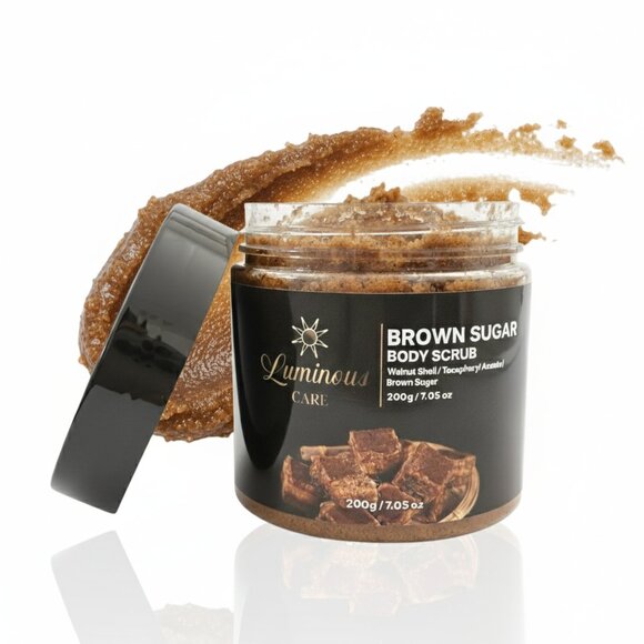 Luminous Care Brown Sugar Body Scrub | Sea Salt + Walnut Shell Exfoliating 200g - Picture 1 of 10
